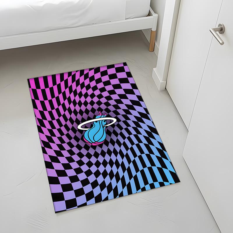 Miami Heat (5) Rug Suitable For Living Rooms Bedrooms Computer Rooms Dining Areas And Placement Under Tables And Chairs Also An Ideal Choice For Offic