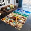 2025 New Starfish Beach Shell Sea Star Sand Carpet Rug for Living Room Bedroom Home Sofa Decoration,Kids Play Non-slip Floor Mat