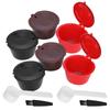 Reusable Refillable Coffee Capsule Filter Cup with Spoon Brush Set Cafe Tools for Dolce Gusto