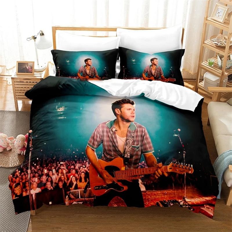 

3D Print Niall Horan Bedding Set,Duvet Cover Comforter Bed Set Quilt Cover Pillowcase,King Queen Twin Size Boys Girls Adults Tool 135x200cm 2pcs