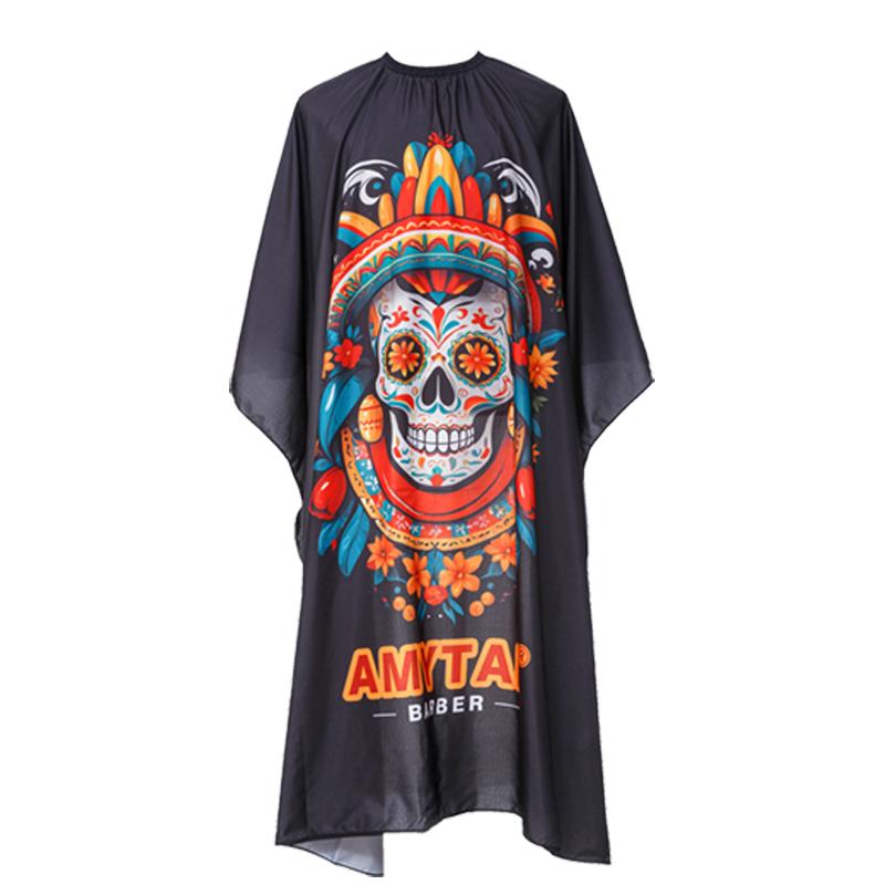 

Salon Apron Antistatic Waterproof Hairdressing Cape Halloween Mexican Skull Lucky Haircut Gown Cloth Polyester Barber Capes