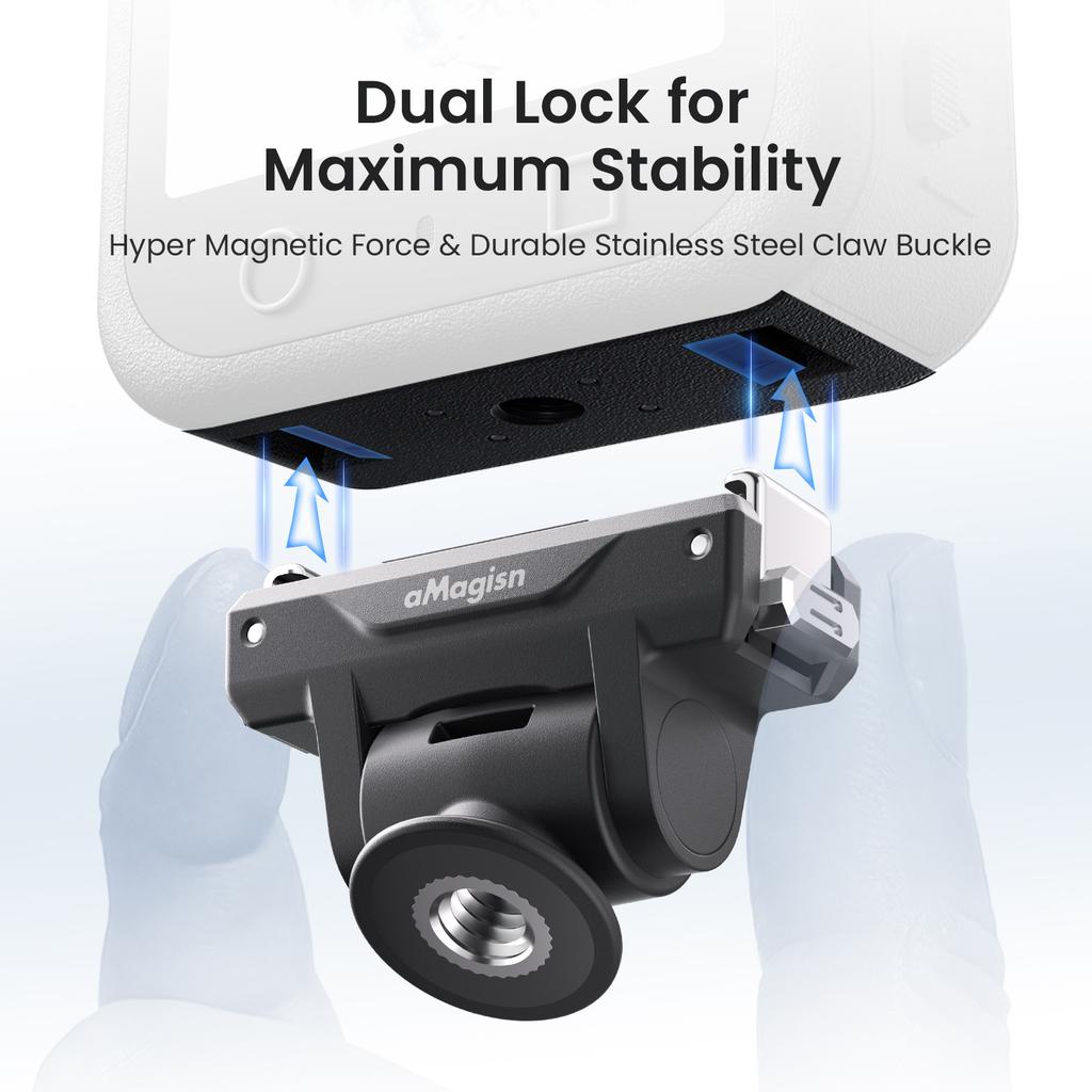 AMAGISN PD15 For DJI Osmo Action 5 Pro/Action 4/3 Adjustable Quick Release Mount Adapter Holder Camera Accessory