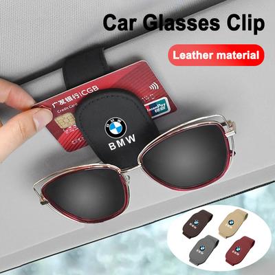 Car Logo Sunshade Clip Card Clip Car Sunglasses Glasses Frame For E60 E53 E83 E84 F48 F40 G20 G01 G02 F10 F95 F97 G15 G16 X5