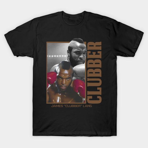 Мужская черная футболка с принтом Clubber Lang Ретро Боксер Печать на трансферной бумаге без вырезания Хлопковая футболка S чёрный