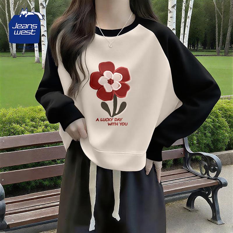 

Jeanswest Club Unisex American Retro Raglan Sweatshirt L