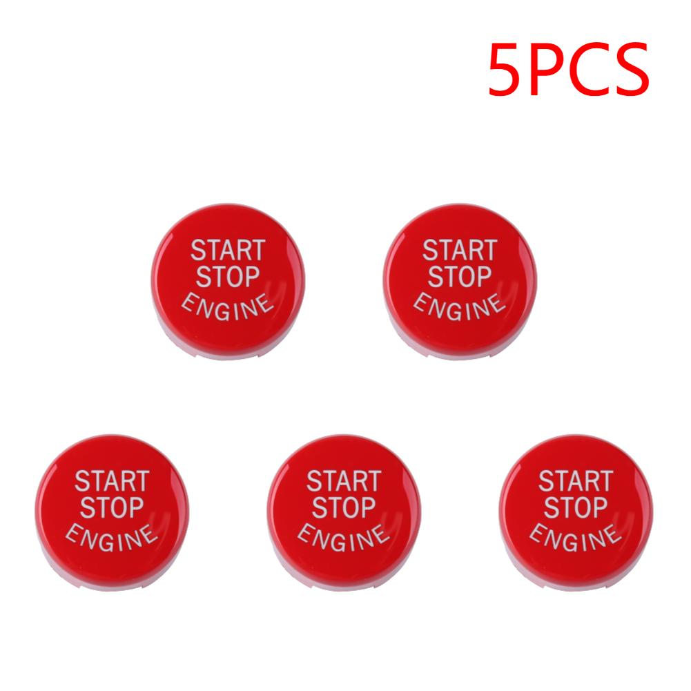 5/10PCS ABS Switch Button Cover Car Engine START Button Replace Cover with Tools For BMW F01/F10/F12/F15/F16/F25