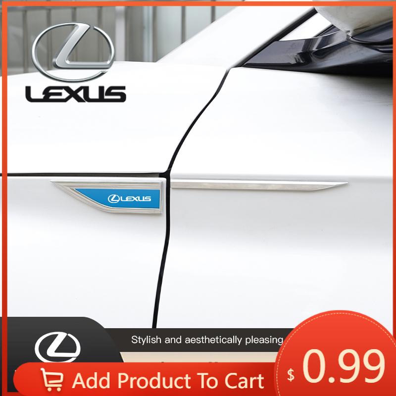Interior Stickers 2Pcs Metal Stickers Car Body Decoration Stickers For Lexus F SPORT GS GX IS LS LX CT LC RC LBX NX RX 350h 450hSD3