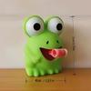 1pc Fun Frog And Dinosaur Retractable Tongue Relax Toy, Interactive Party Game, Green Cartoon Design with Red Tongue,mini Toys