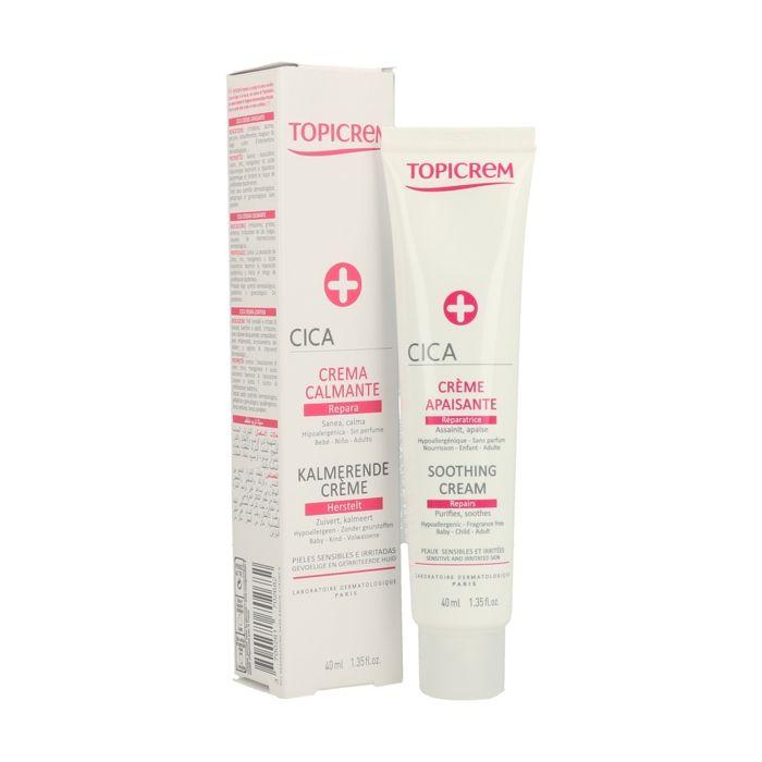 Crème réparatrice - Topicrem - Cica + Crème Réparatrice - 40ml - Soin visage apaisant - Peaux atopiques