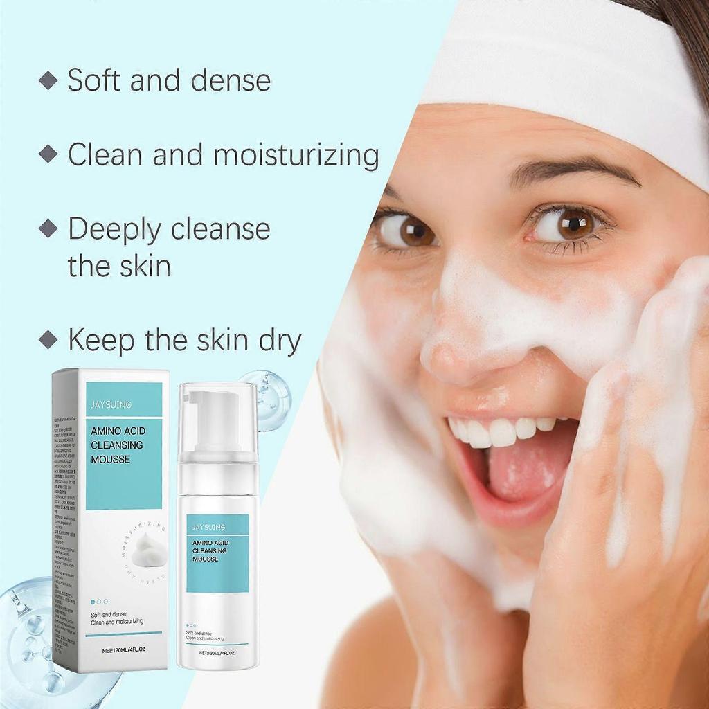 Jaysuing Amino Acid Cleansing Foam - Gentle Facial Cleanser, Hydrating And Moisturizing, Repairs And Cleanses Facial Skin