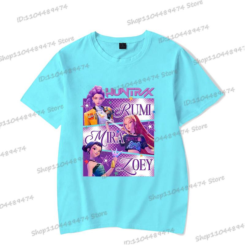 Rumi Print Women Men T Shirts KPop Demon Hunters Summer Funny Hip Hop Streetwear Short Sleeve Casual Anime Teenage T-shirts