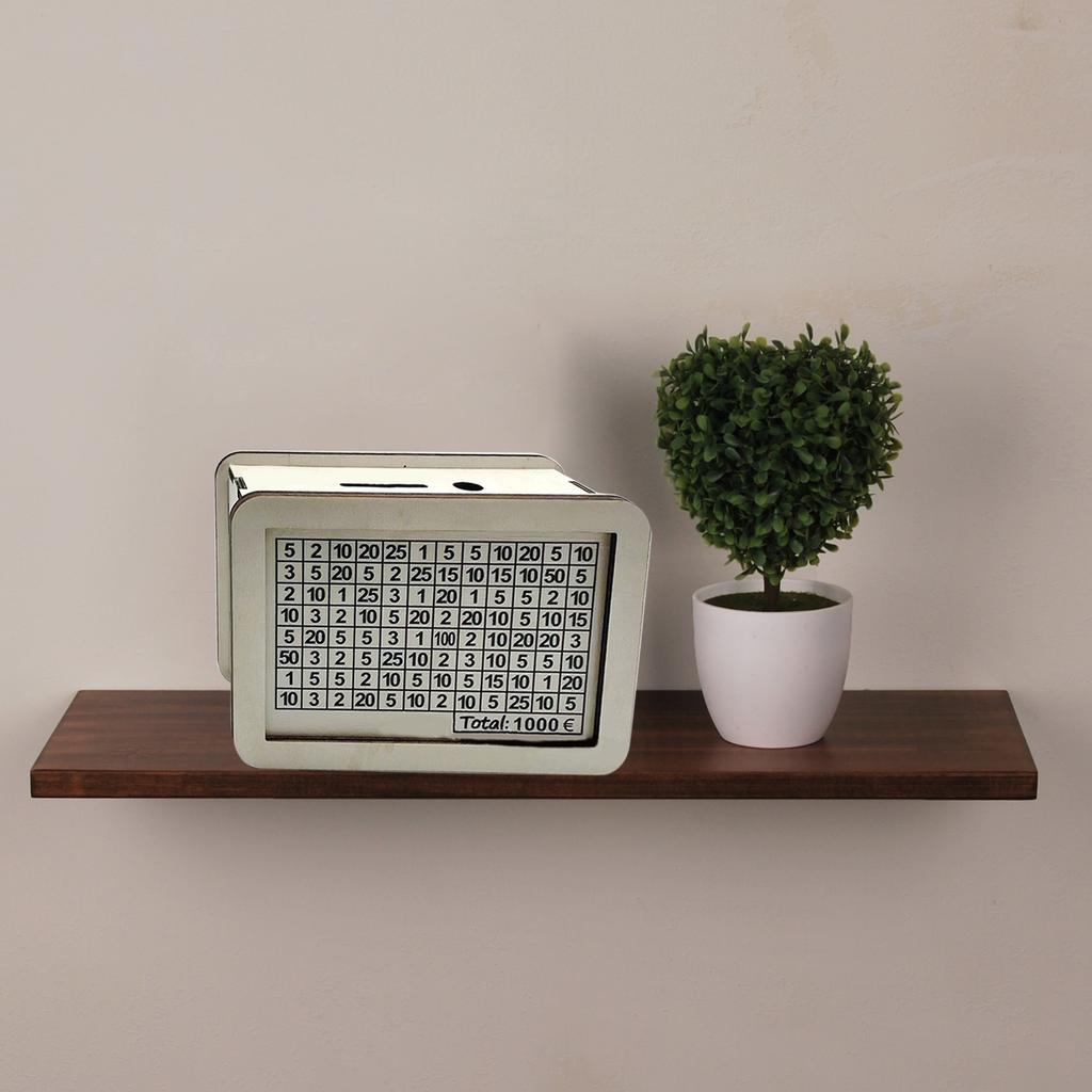 Sparverhalten inspirieren mit wiederverwendbarer Spardose Holzsparschweine Haushaltsdekoration für Schule Büro Schlafzimmer Wohnheim