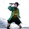 Adult Kids Demon Slayer Corps Kimetsu No Yaiba Kisatsutai Kamado Tanjirou Uniform Agatsuma Zenitsu Cosplay Costume Anime Cloak