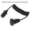 Gorgeri Trailer Cable Adapter, 7 Pin Trailer Plug with 98.4" Spring Extension Cable Wiring Adapter Connector Accessories