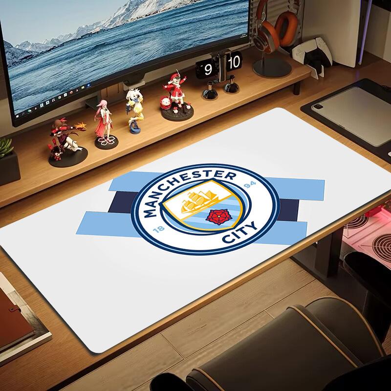 Manchester City Football Club Print Cushion Non-slip Laptop Tablet Big Mousepad XXL Mat Mini PC Playmat With Lock edge