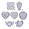Heart Cup Resin Keychain Molds Jewelry Pendant Epoxy Resin Casting Molds Small Quicksand Mold for DIY Making Keychain