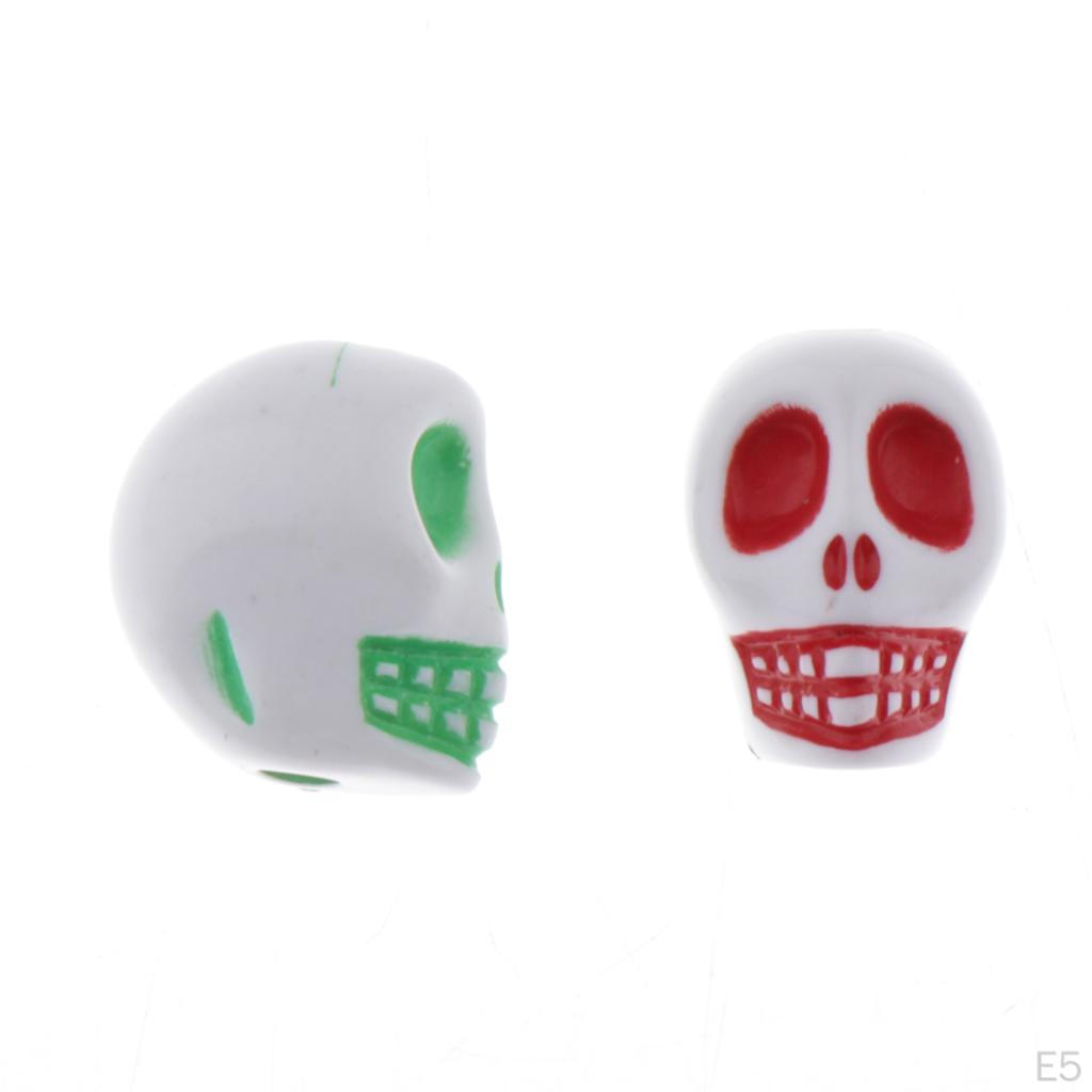 100 PCS 13mm Skull Spacer Beads for Jewelry Making Supplies in Bulk Finding