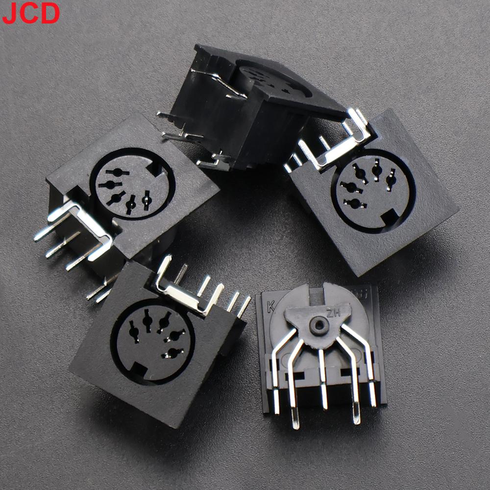 JCD 5/10pcs 652F PCB Panel Mount Female Connector DIN5 DIN 5-Pin Jack DS-5-01 MIDI