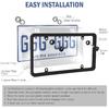 License Plate Covers, 2 Pack License Plate Protector And Frames Combo, Plastic Car Front/Rear License Plate Covers Ith Screws Caps, Universal Car
