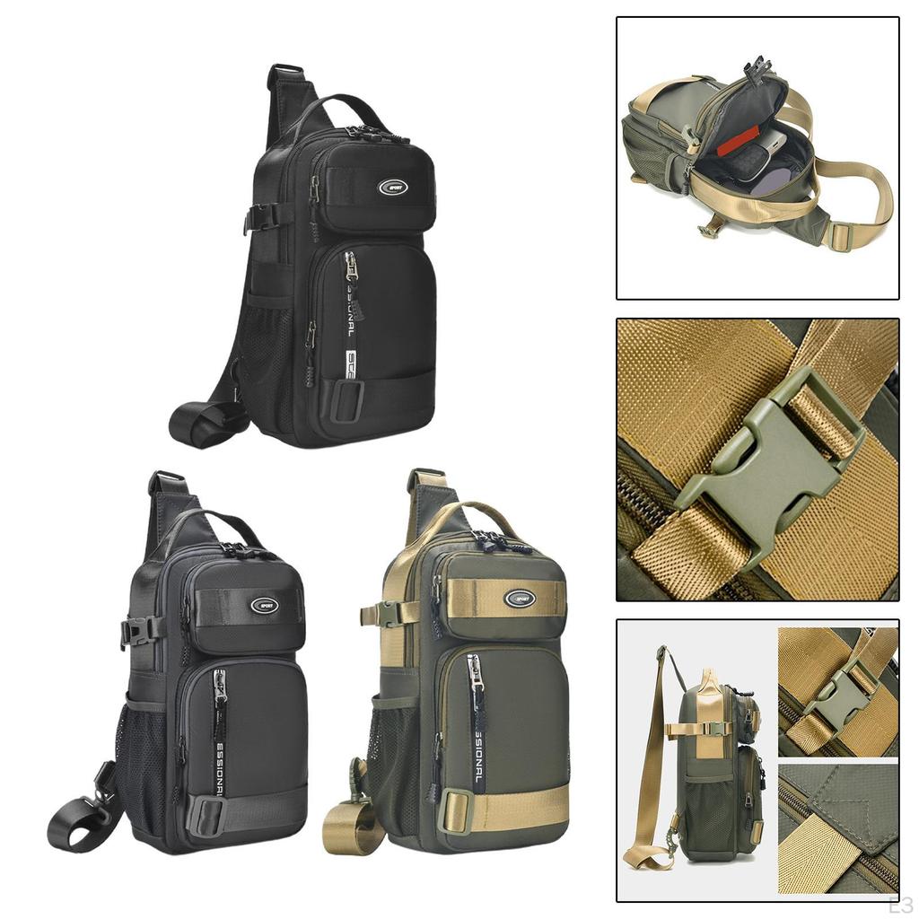Sling Backpack Chest Bag Versatile Zipper Closure Daypack Crossbody Bags Shoulder for