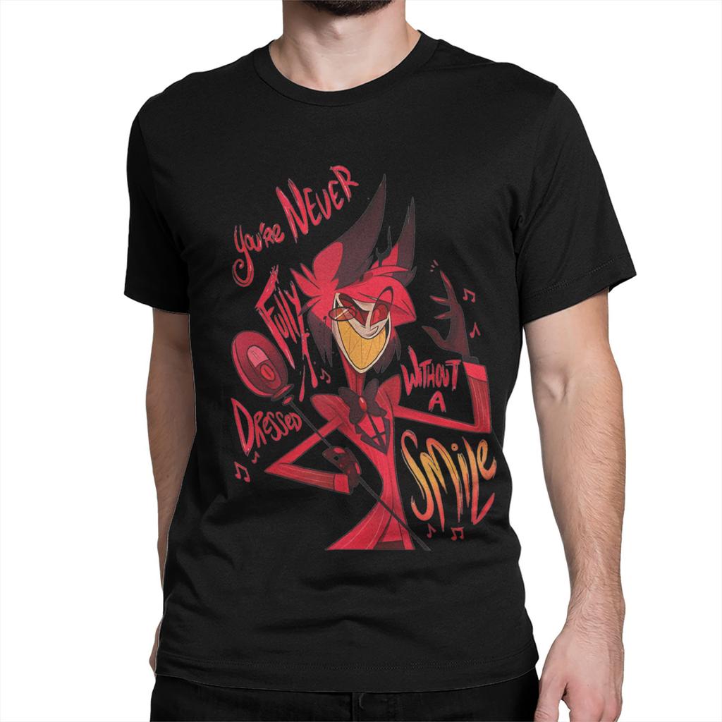 Pánské Dámské Tričko Loona Don't Care Tmavé Kreativní Bavlněné Tričko Krátký Rukáv Helluva Boss Anime Trička Oblečení Grafické