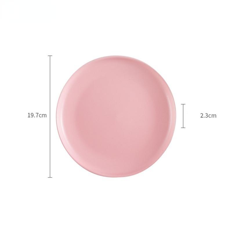 Keramické kulaté talíře na steaky Hovězí talíř Dezert Minimalistický Pizza Snídaně Nádobí