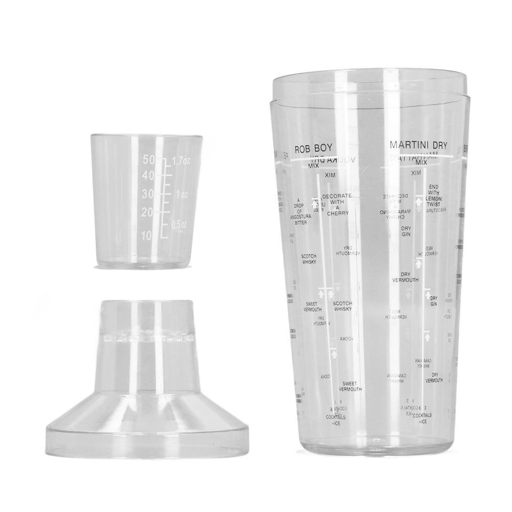 Built-in Strainer Lids Professional Cocktail Shaker PC Bartender Shaker Kit Wine Mixer Shaker  Home