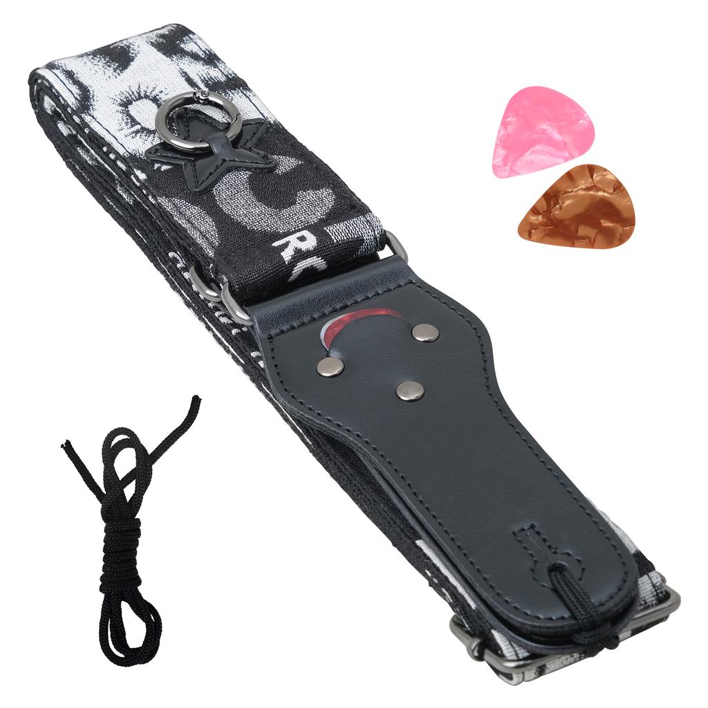 Electric Guitar Strap Premium Guitar Belts with Pick Suitable for Acoustic Guitar Ukulele Banjo Mandolin Bass Guitar Accessories