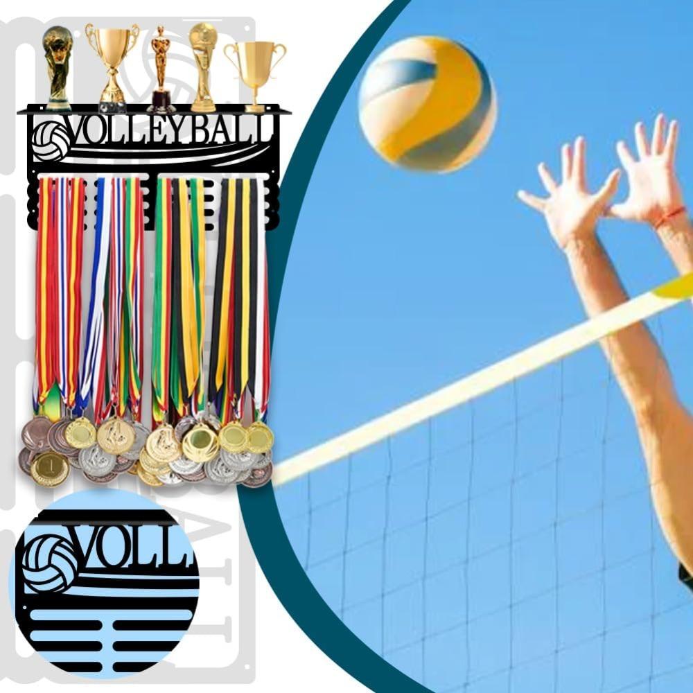 Metal Trophy and Medal Display Shelf, Wall Mount Medal Holder Hanger Rack for Award Showcase