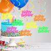 Light Up Hanging Banners for Family Gathering Birthday Party Wall Decors Streamers Fluorescence Hanging Streamers Decors