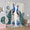 2pcs,2D plane printing Popular Curtain Panels Peacock Romance Versatile 100% Polyester (without rod) Decorations For Home Use