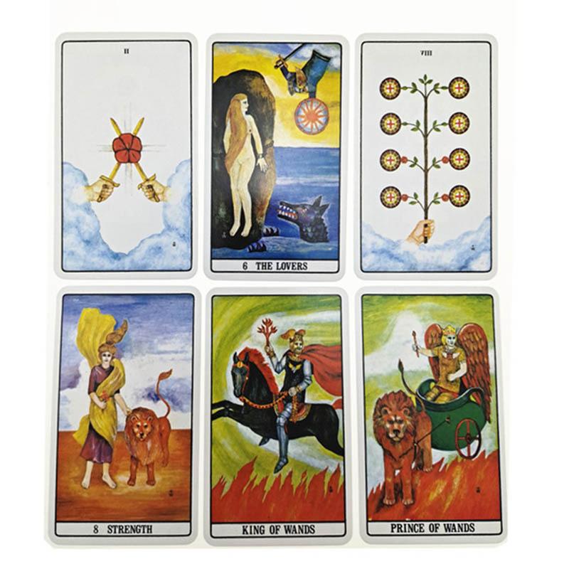 Golden Dawn Tarocchi 78 Carte Divinazione Set Mazzo Carta Oracolo Carte da gioco per feste in famiglia Gioco da tavolo