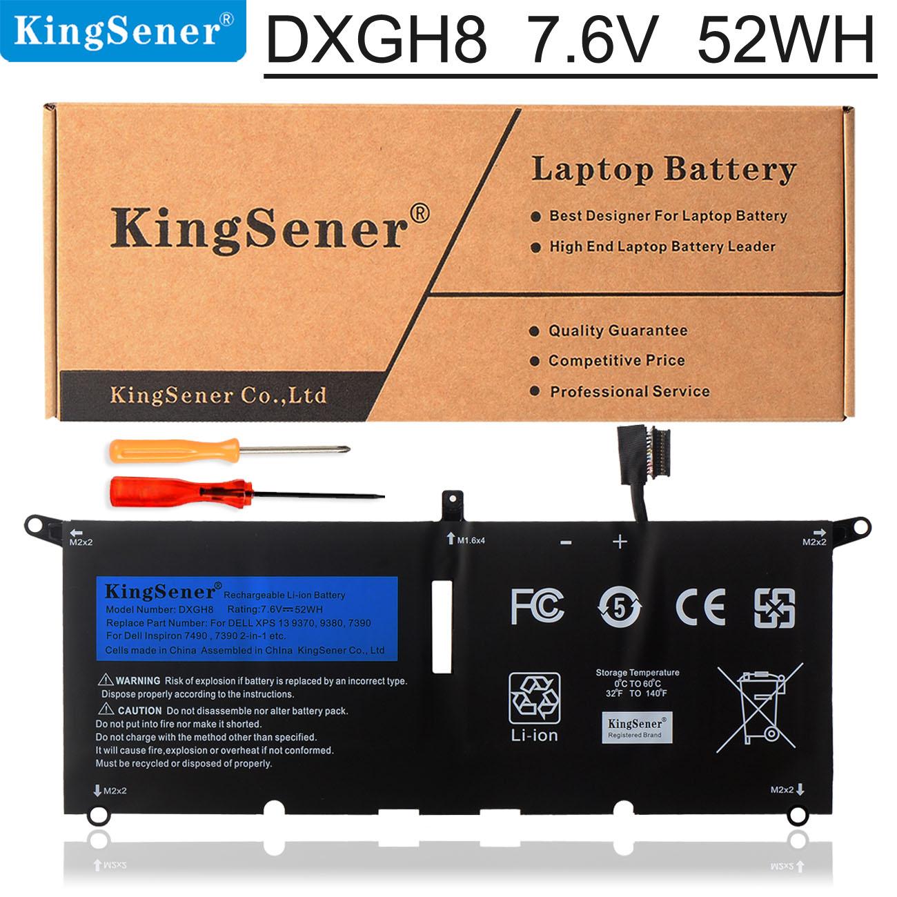 

Аккумулятор для ноутбука Kingsener DXGH8 для Dell XPS 13 9380 (P82G002) 9370 G8VCF H754V 0H754V 7,6 В 52WH