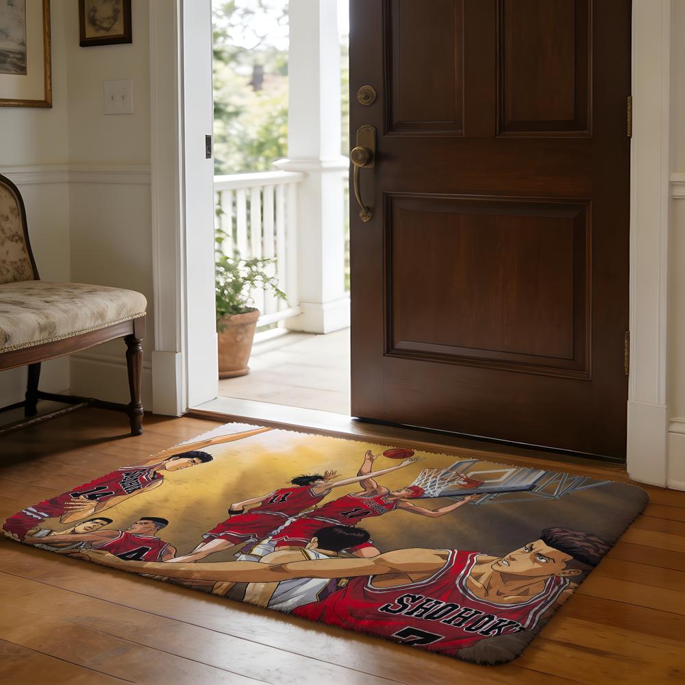 Classic Anime THE FIRST SLAM DUNKS Floor Mat Soft Flannel Absorbent Mat Non-Slip Rug Home Bedroom Bathroom