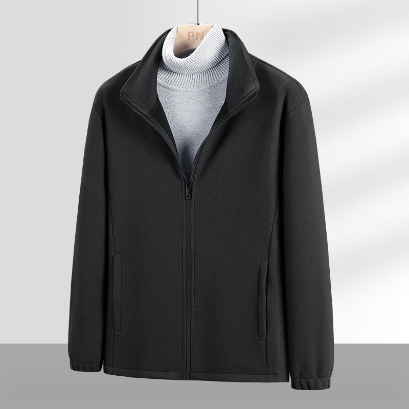 Pánská nadměrná oboustranná fleecová mikina kardigan v evropském a americkém stylu