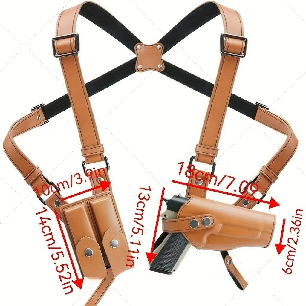 Universal Vertical Shoulder Strap Holster Tactical Underarm Universal G17 Holster Type 92 1911 Leather Gun Bag