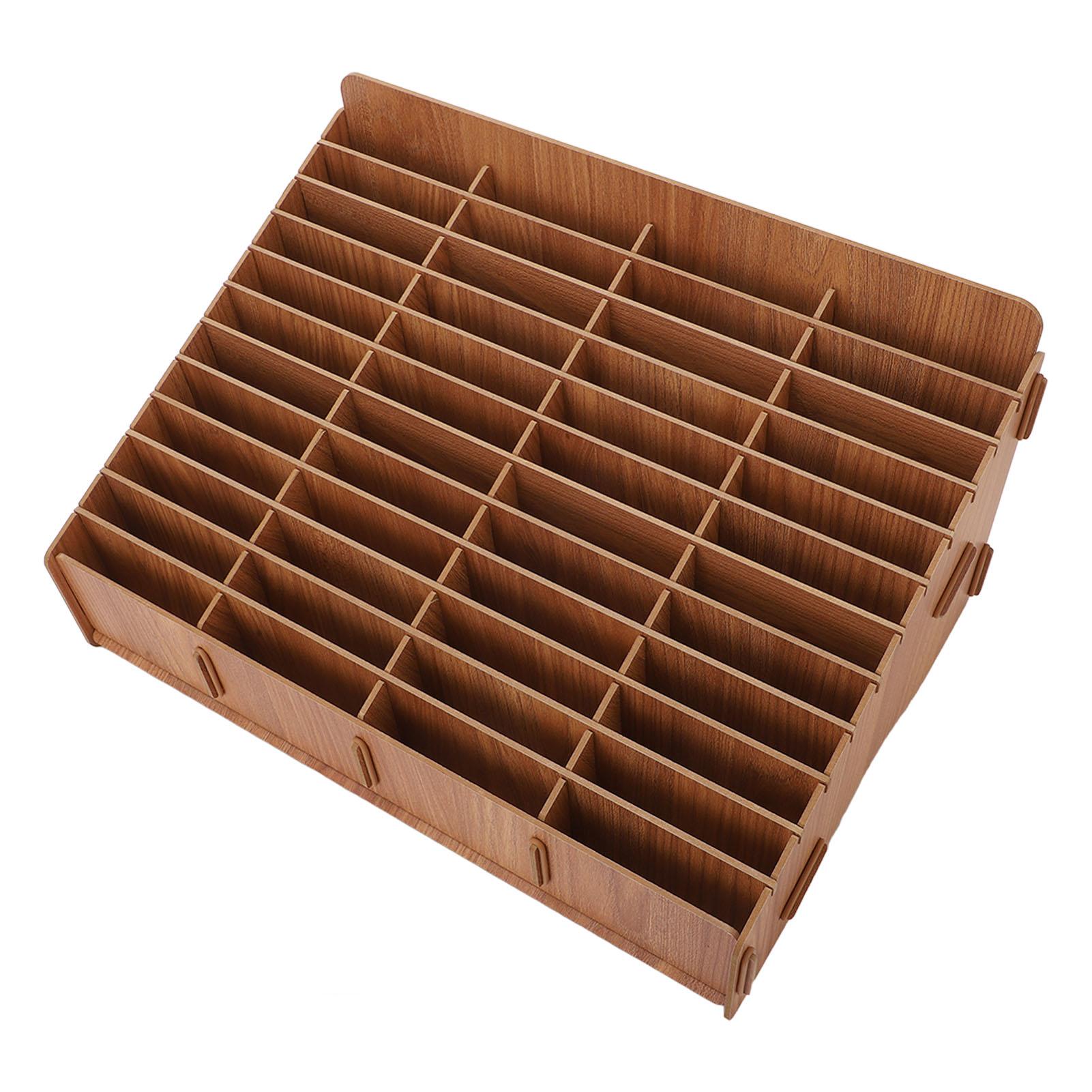 

Ящик для хранения мобильных телефонов 48 отделений Настольный деревянный держатель для дома и офиса