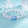 Elastic Crystal Beads Bracelet Hand Jewelry Vintage Beaded Bracelet Clear Crystal Bracelet  Lovers