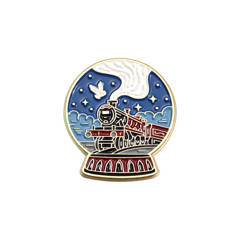 

Cartoon Magic Crystal Ball Enamel Pins Dream Castle Train Wizard Hat Metal Brooches Lapel Badge Jewelry Gifts For Kids Friends