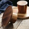 Household Circular Solid Wood Trays Sushi High Foot Cake Plates Fruits Snacks Kitchen Tools with Trays Living Room Display Plate