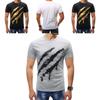 Hochwertiges Herren Sommer Marken Kurzarm Krallenflaggen Druck O-Ausschnitt Schlankes T-Shirt Tops Für Stilvollen Komfort