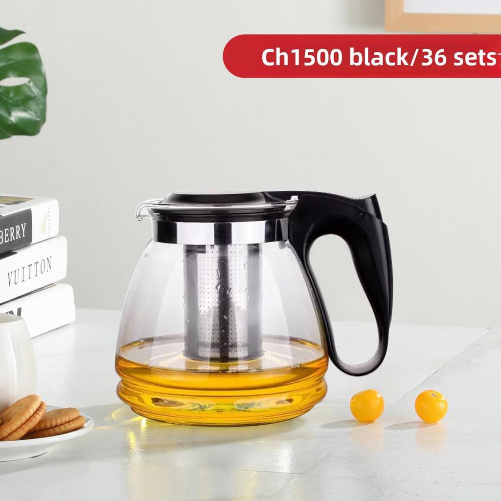 Large Capacity Heat-Resistant Glass Teapot with Filter for Kung Fu Tea