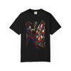 Knife Thrower Target Wheel Graphic T-Shirt Black Front Print Comfort Colors 1717