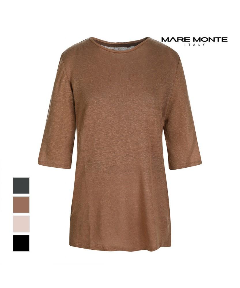 MAREMONTE 3/4 Sleeve See-Through T-Shirt_M226Mts65M0