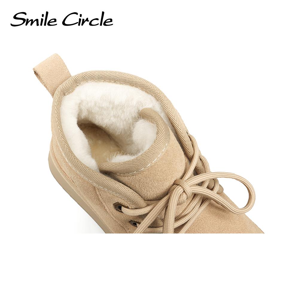 Kar Botları Kadın Süet Bağcıklı Kalın Alt Çizmeler Sıcak Moda Rahat Ayakkabılar