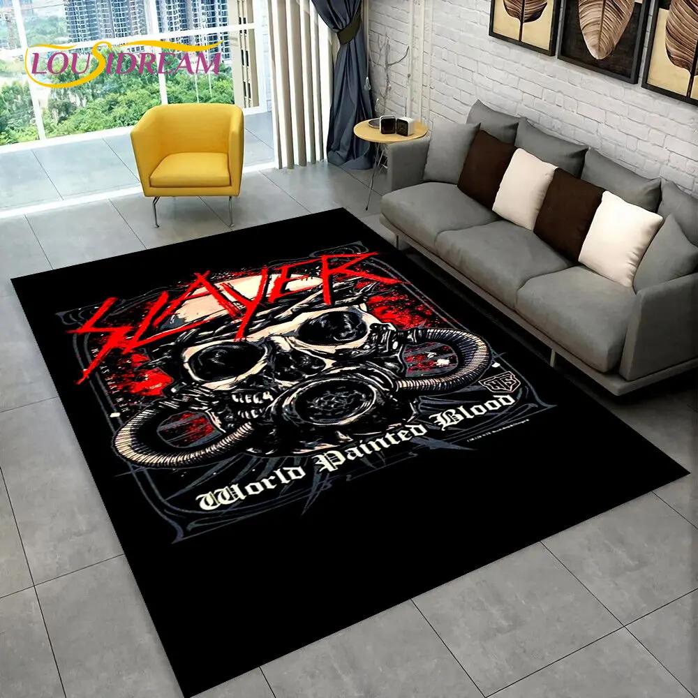 Tappeto per la zona musicale della band heavy metal Slayer, tappeto per la casa, soggiorno, camera da letto, divano, zerbino, decorazione per bambini, tappetino antiscivolo