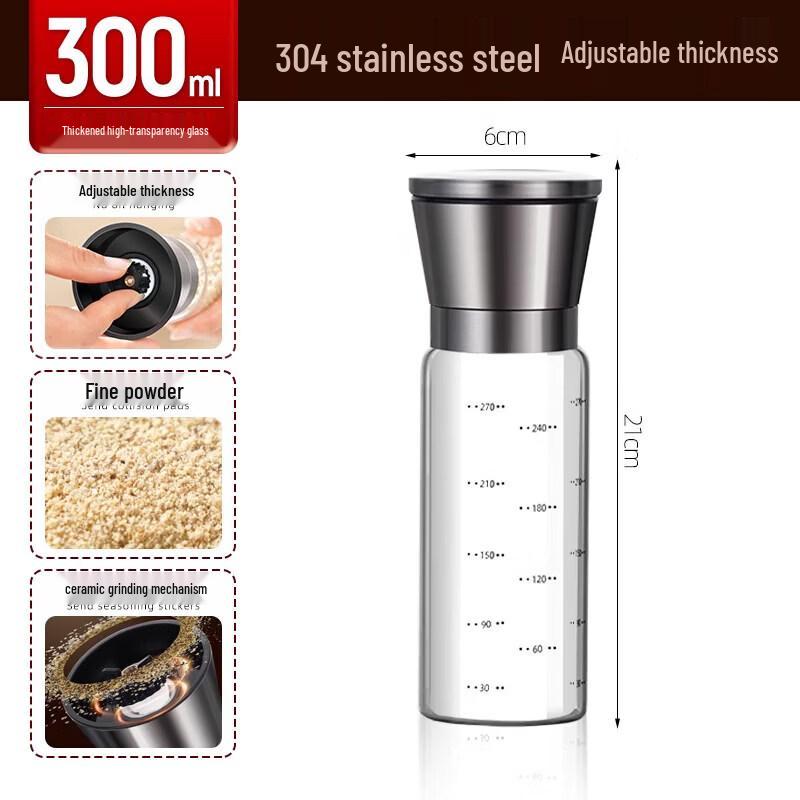 Premium Stainless Steel Manual Pepper Grinder