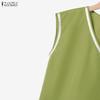 ZANZEA Women Sleeveless Vest Tops and Shorts Summer Two Piece Suit Sets