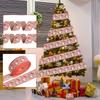 Charming Season Holiday Ribbon With Santa Faces Ideal For Christmas Present Decoration