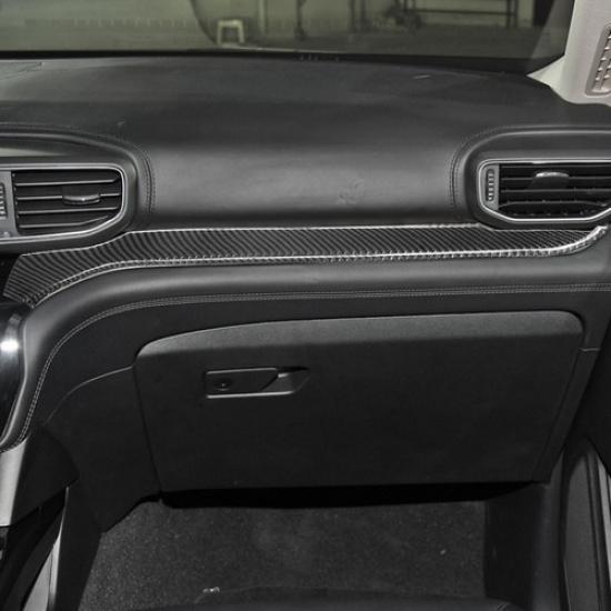 2Pcs Carbon Fiber Interior Passenger Side Dashboard Cover Trim For Ford Explorer